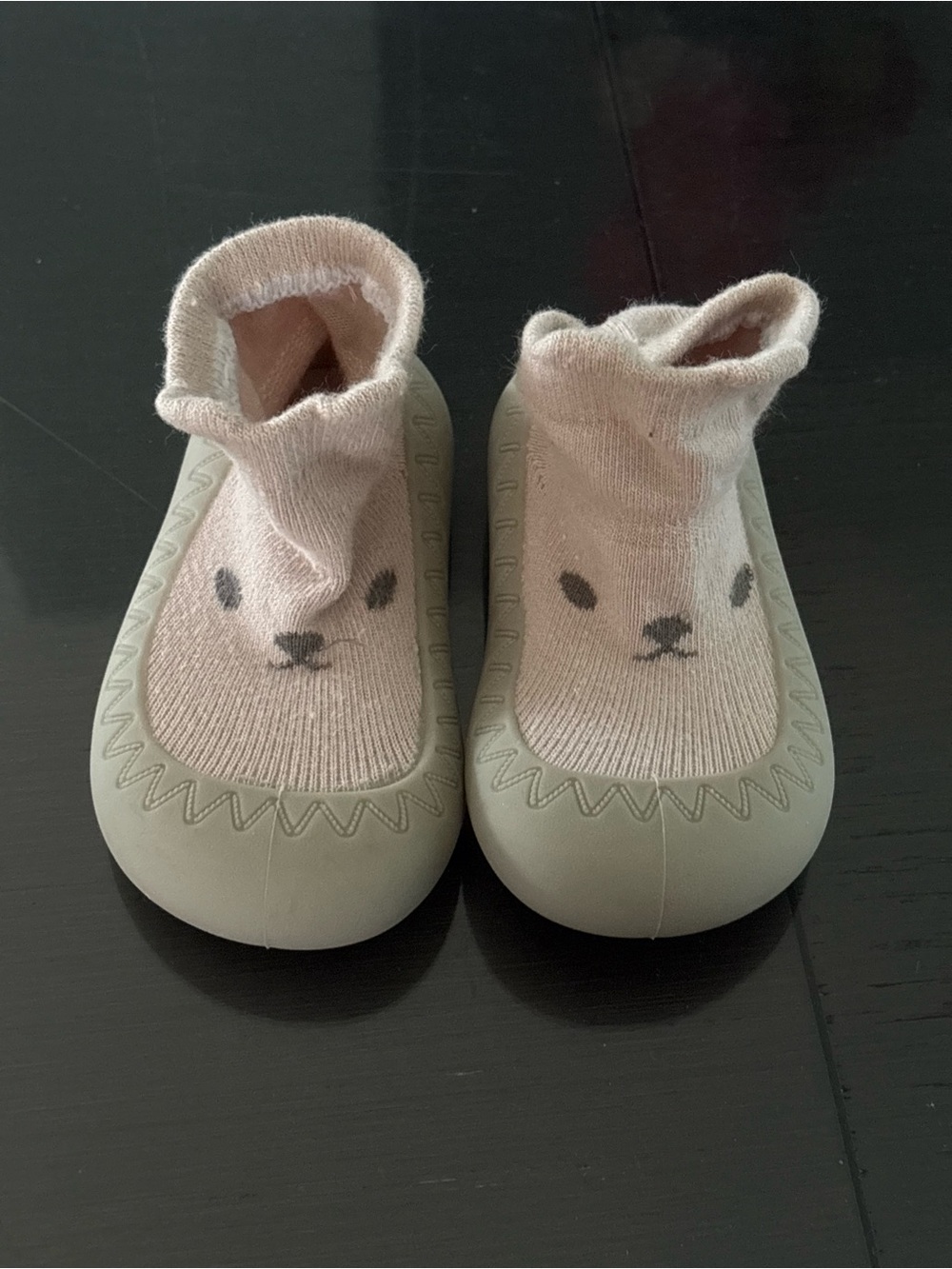 Kids Soft Sock Shoes with Pink Animal Face